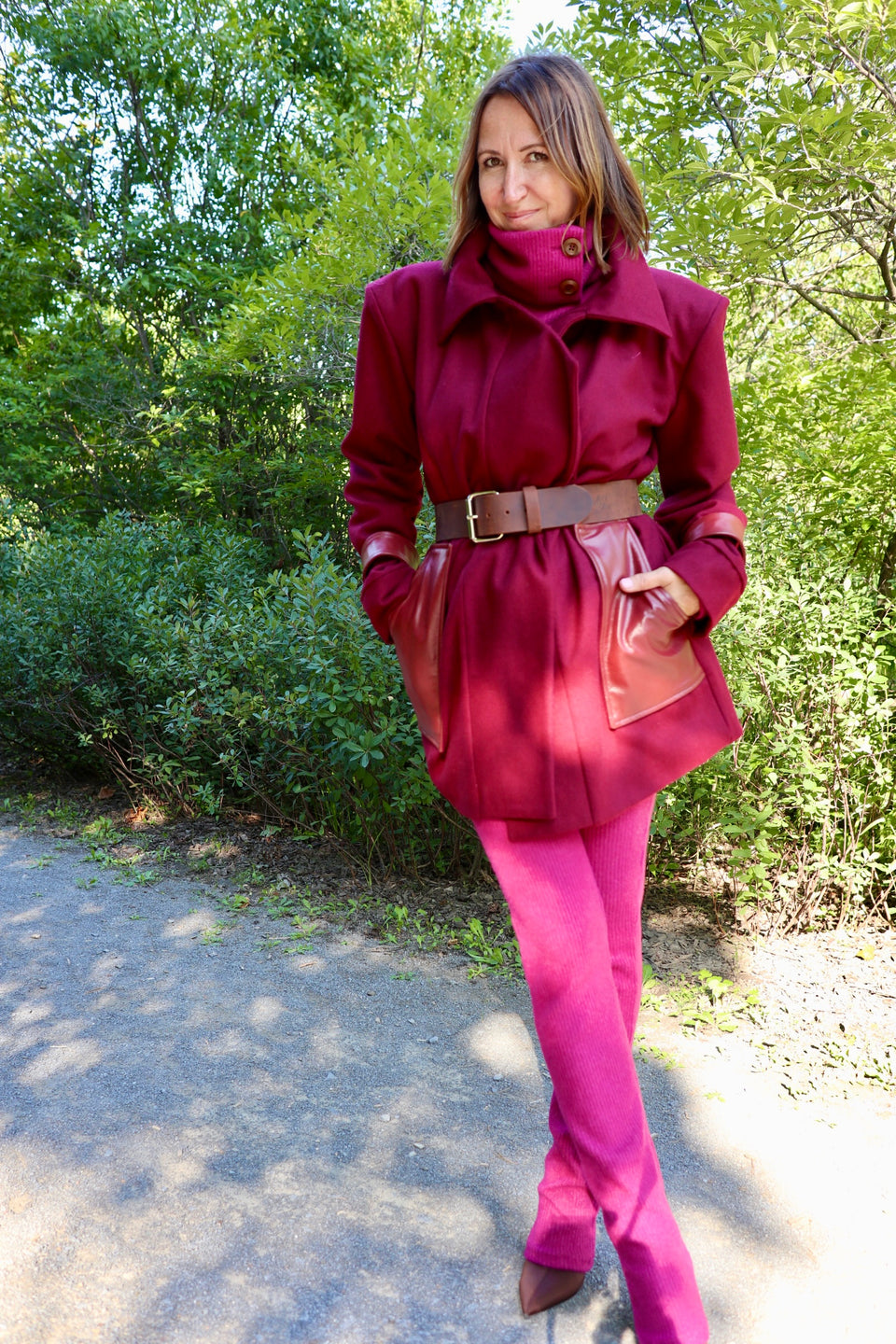 Manteau London bourgogne