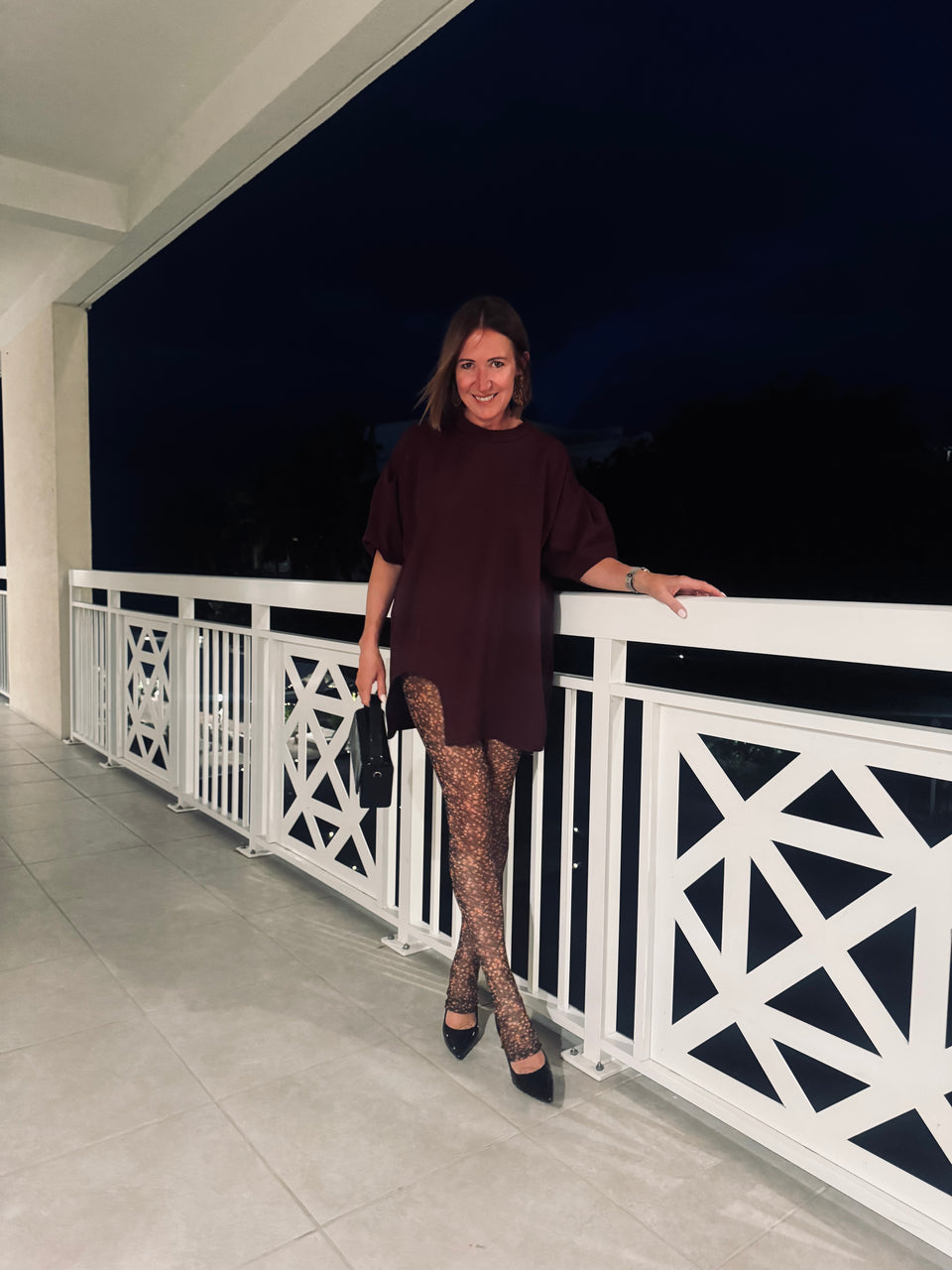 Chandail Oversized bourgogne