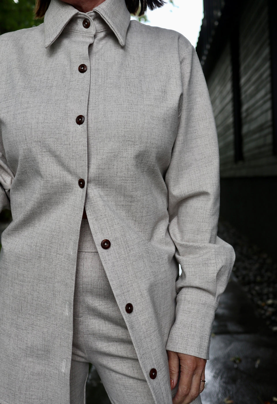 Chemise Jill blanc moucheté