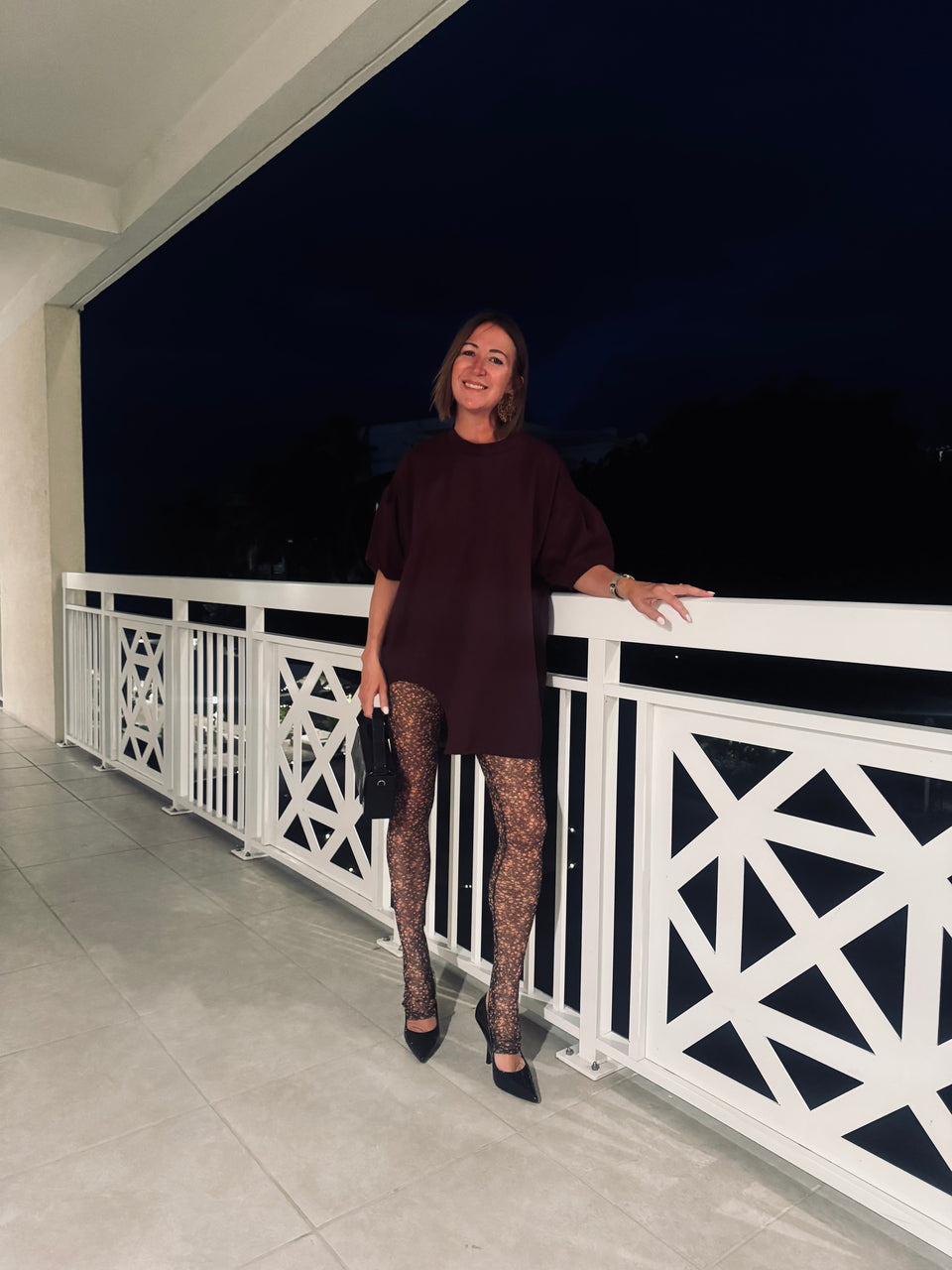 Chandail Oversized bourgogne