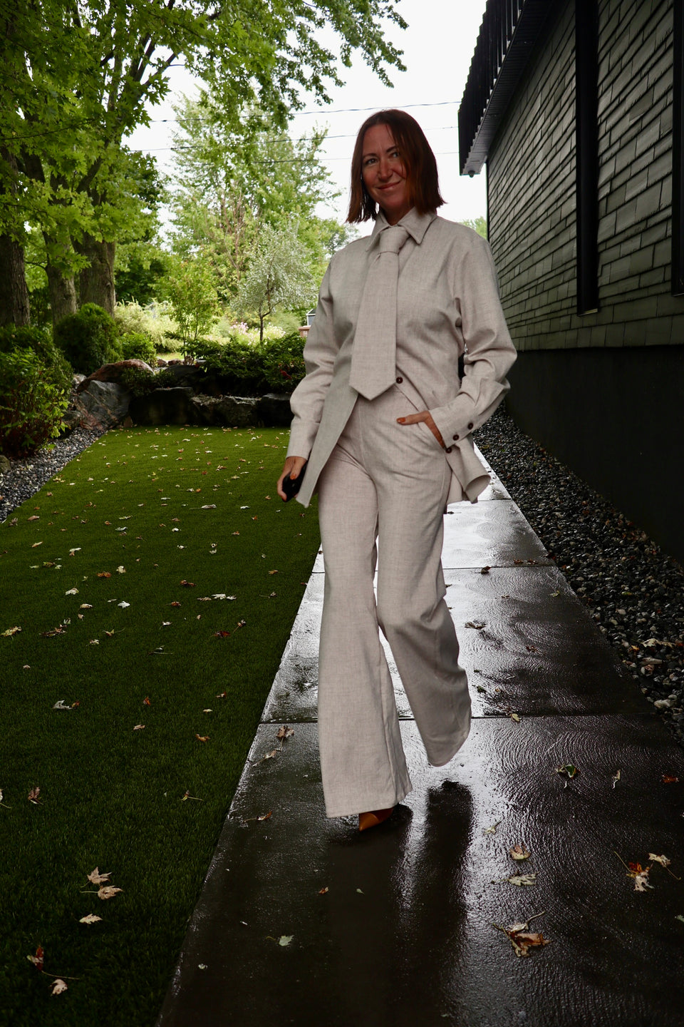 Chemise Jill blanc moucheté