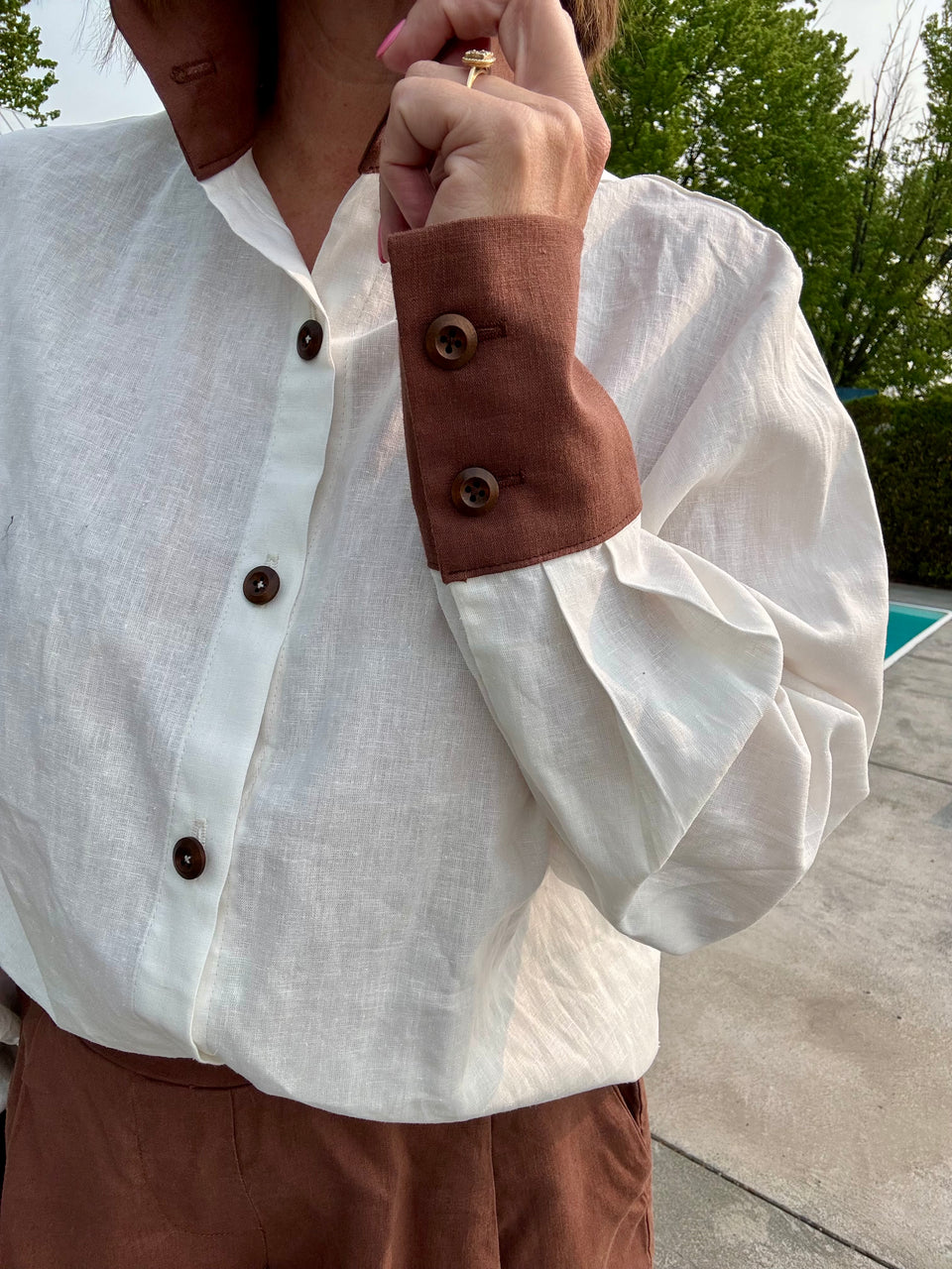 Chemise lin crème