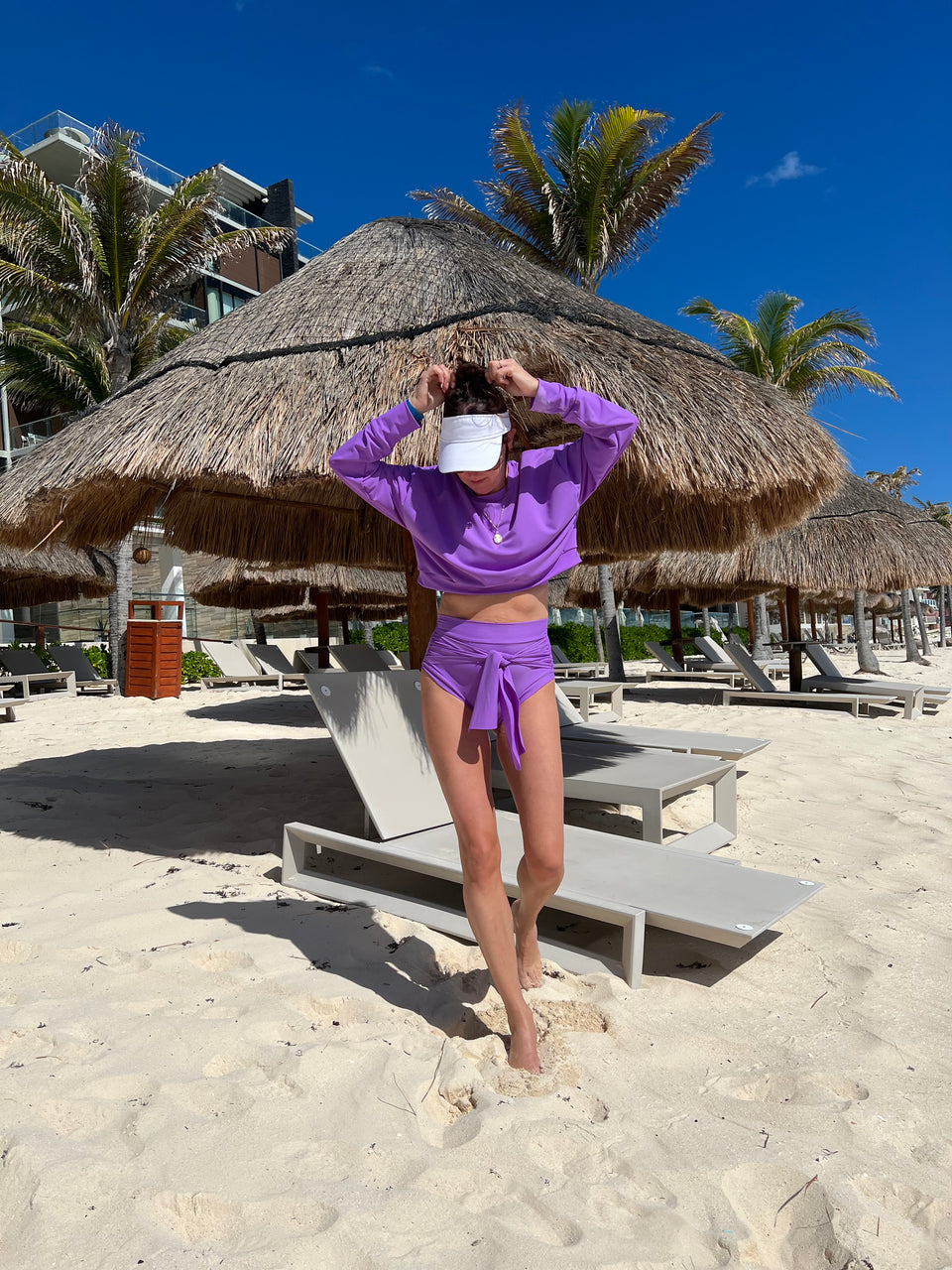 Chandail protection UV ample mauve