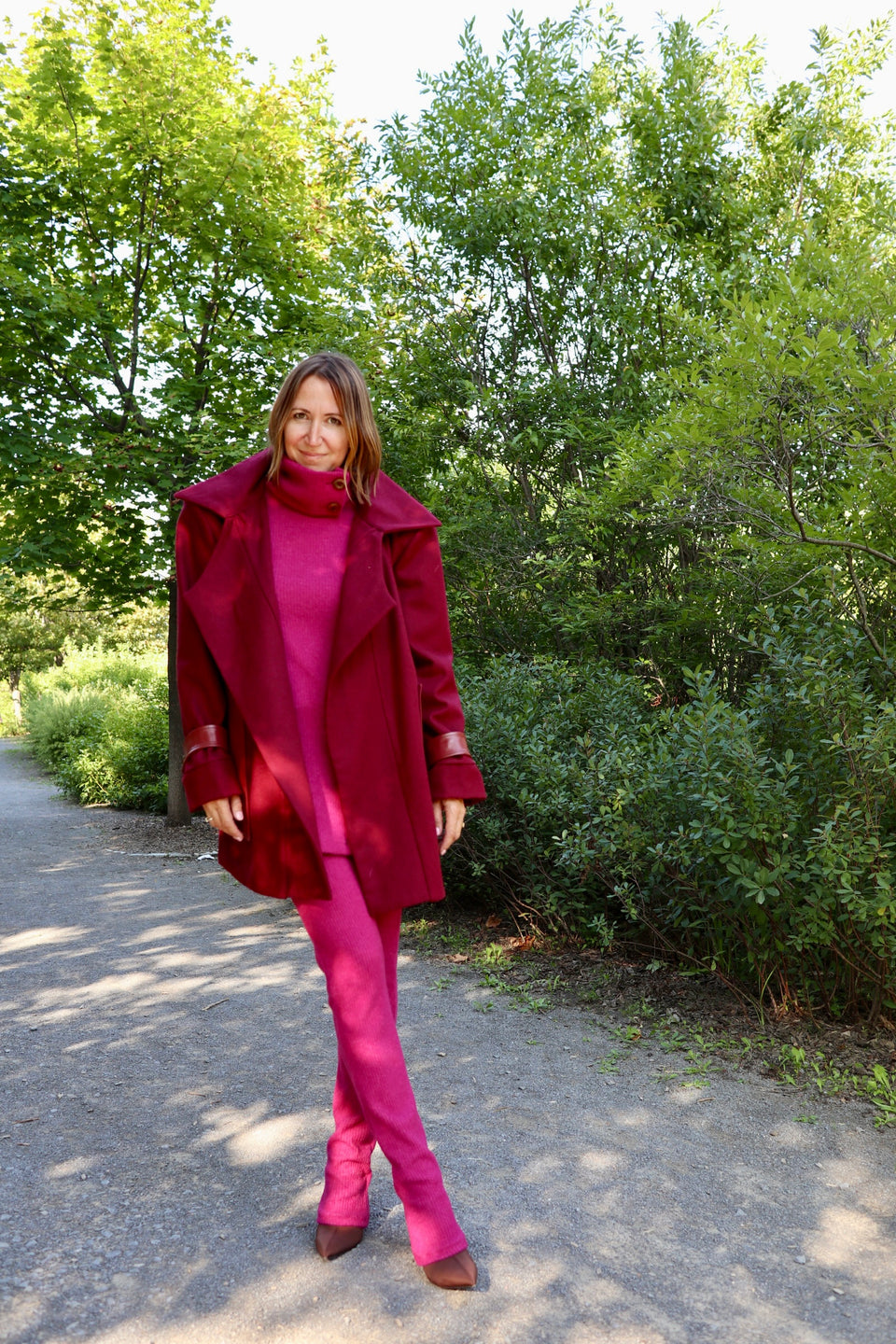 Manteau London bourgogne