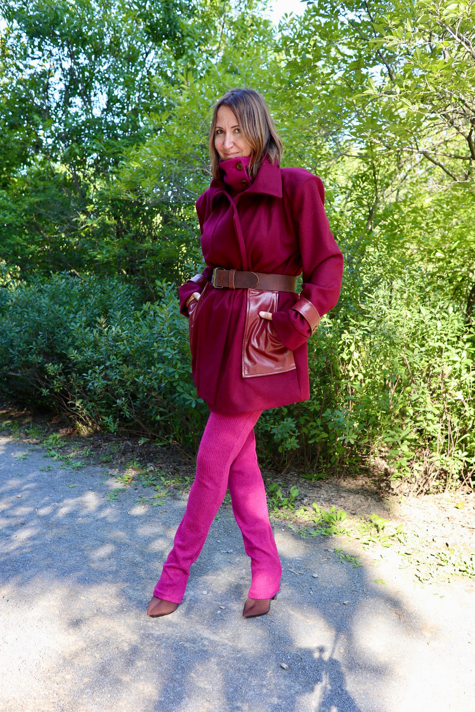 Manteau London bourgogne