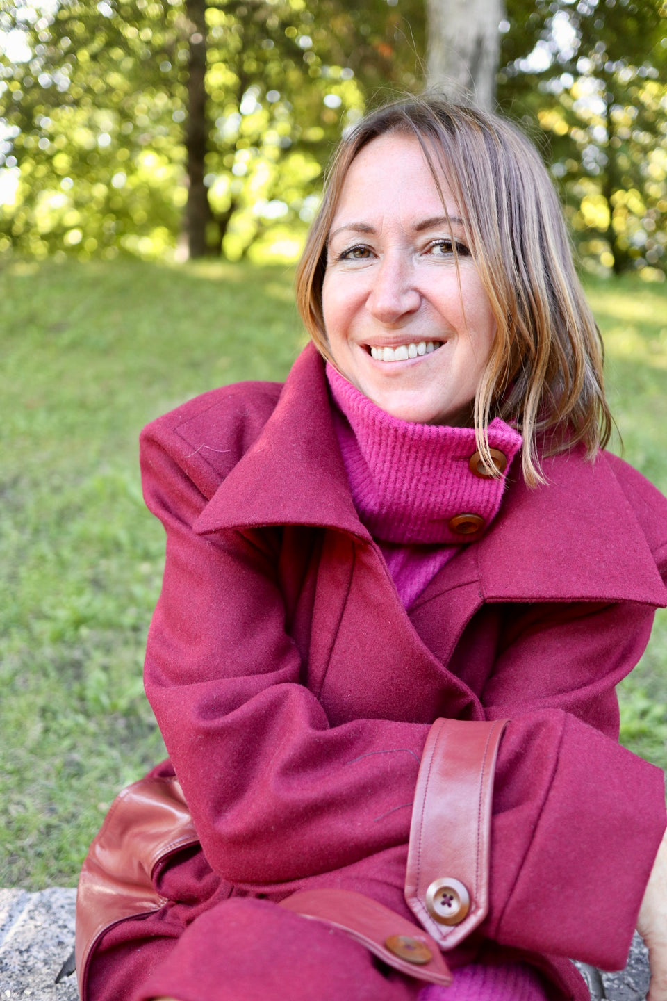 Manteau London bourgogne