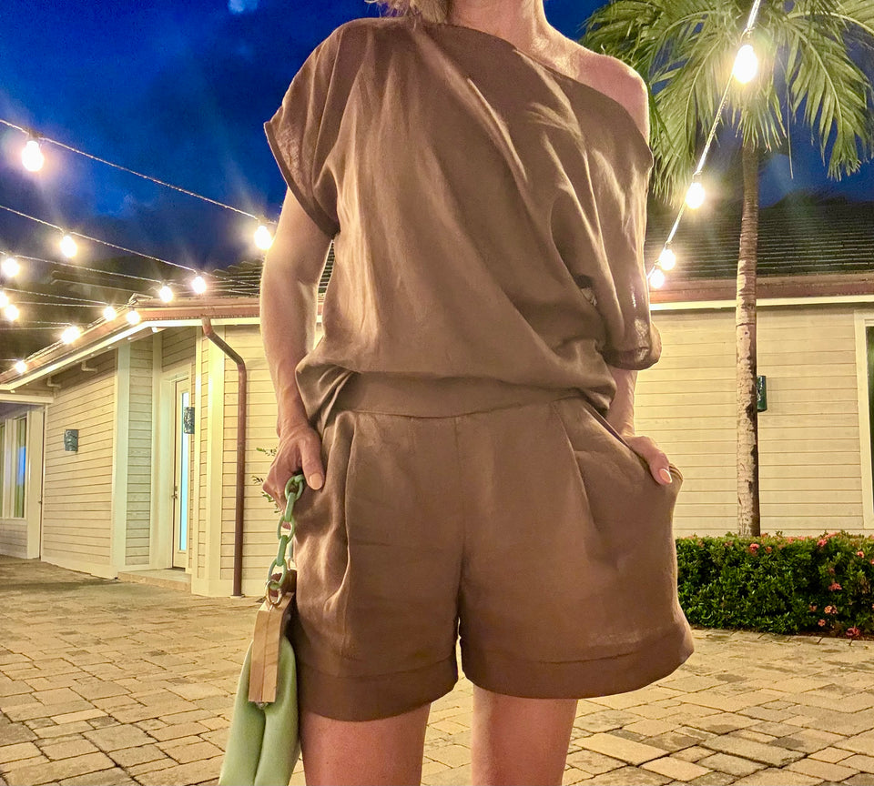 Short Lin chocolat