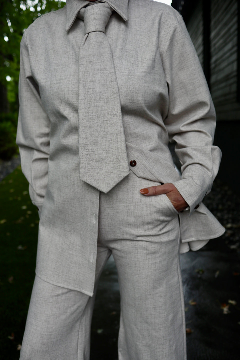 Chemise Jill blanc moucheté
