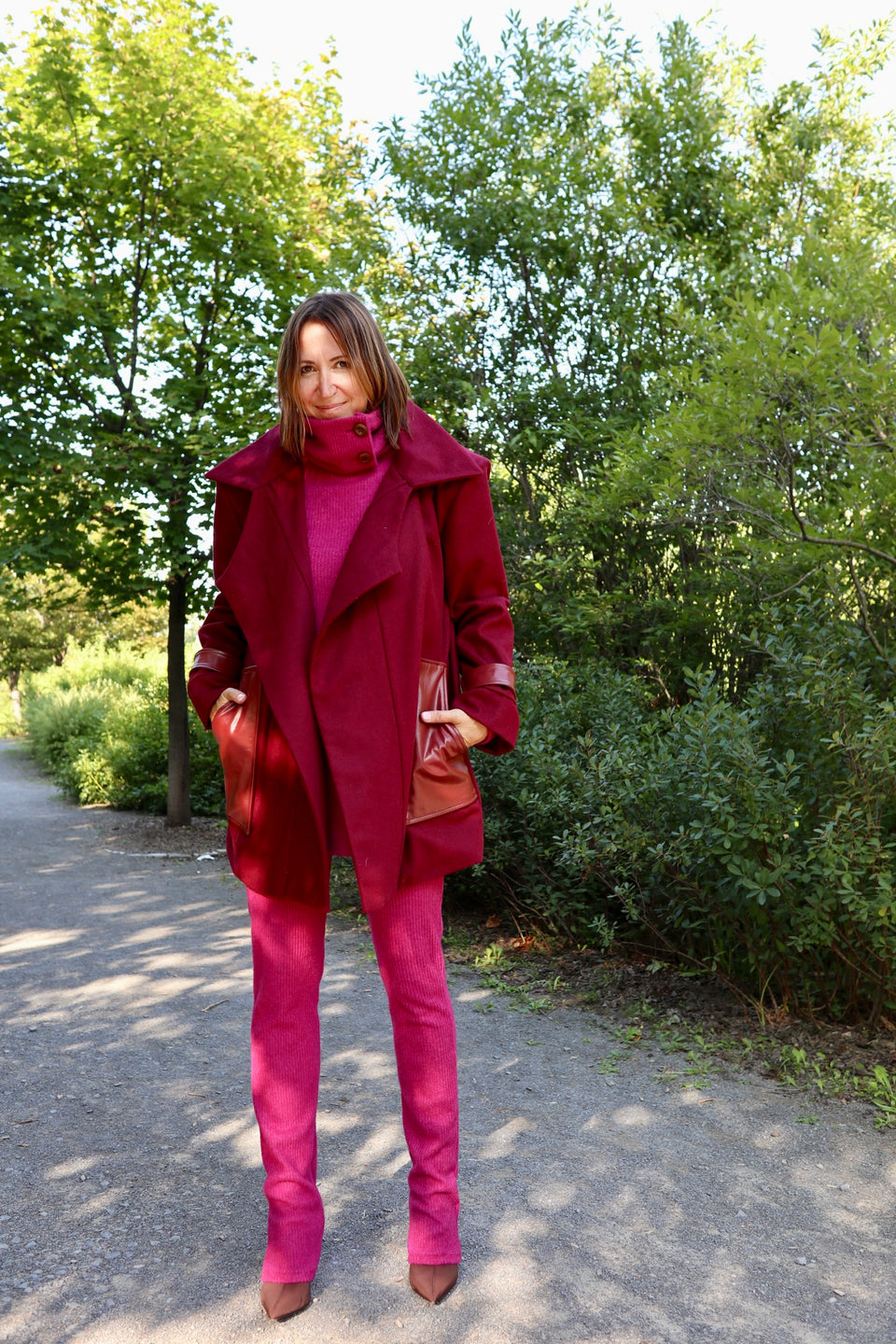 Manteau London bourgogne