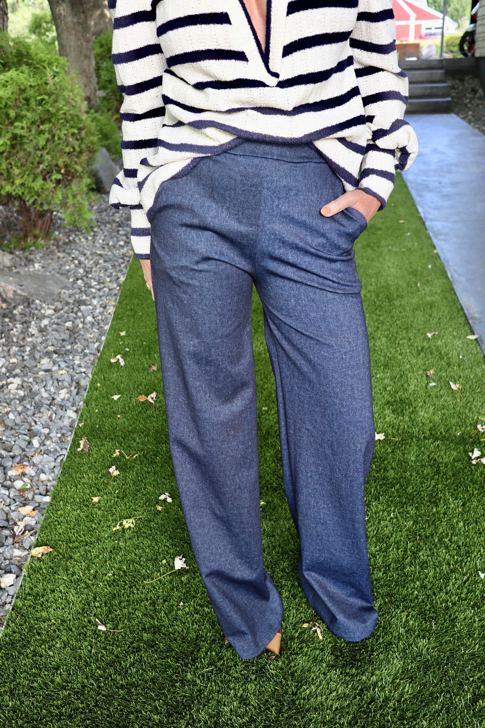 Pantalon Billie effet denim 70S