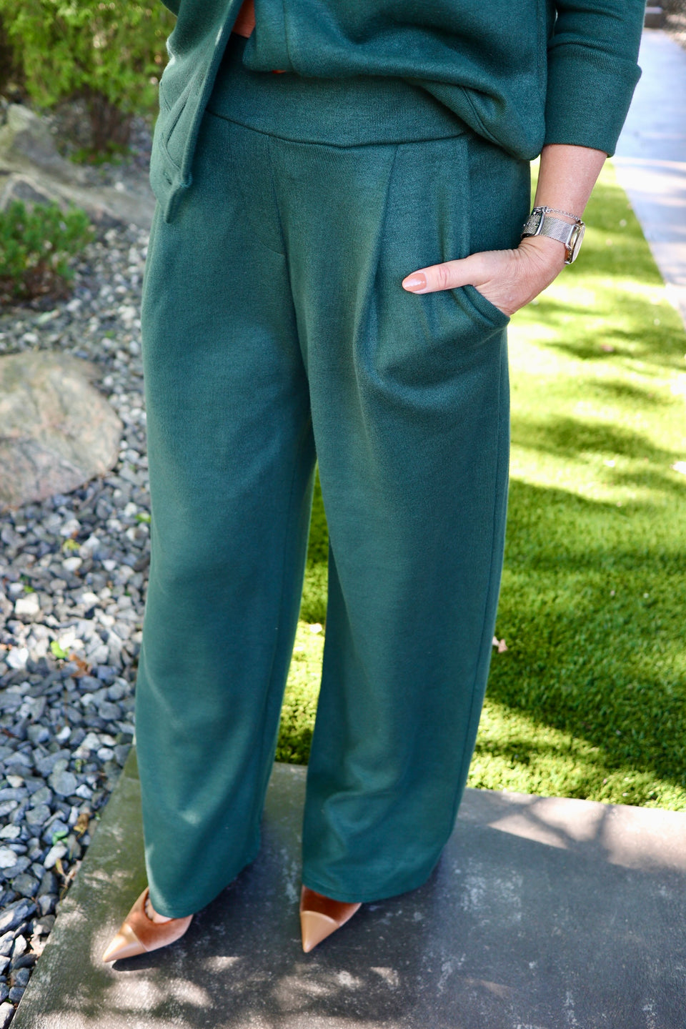 Pantalon Jill gris vert forêt