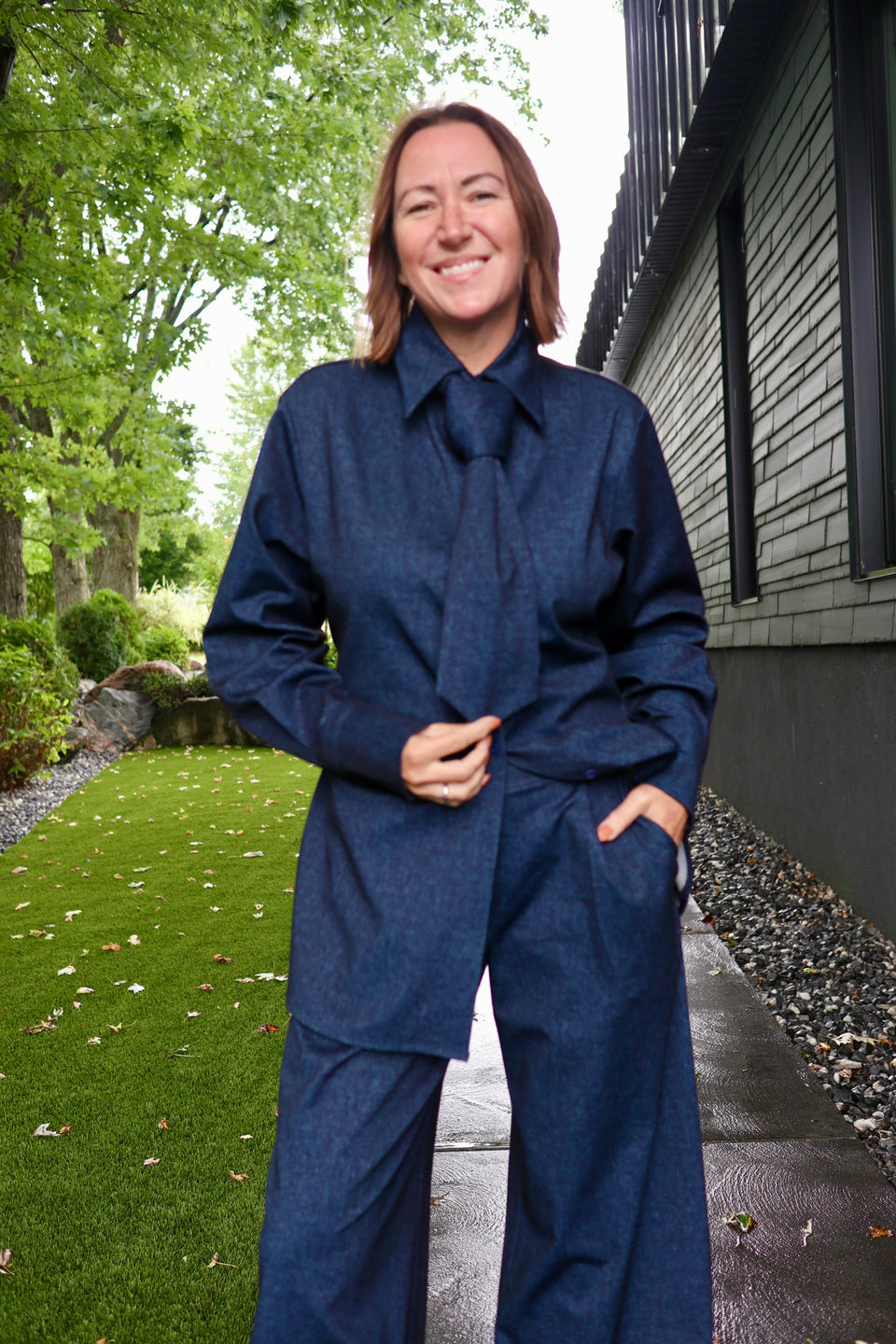 Cravate Tom effet denim