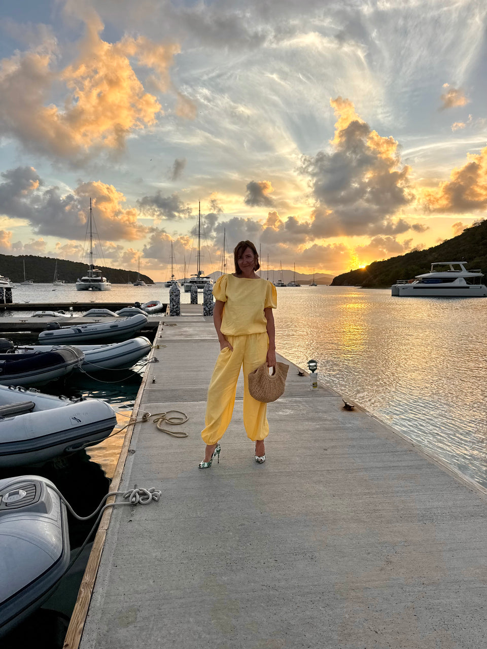 Pantalon ballon jaune