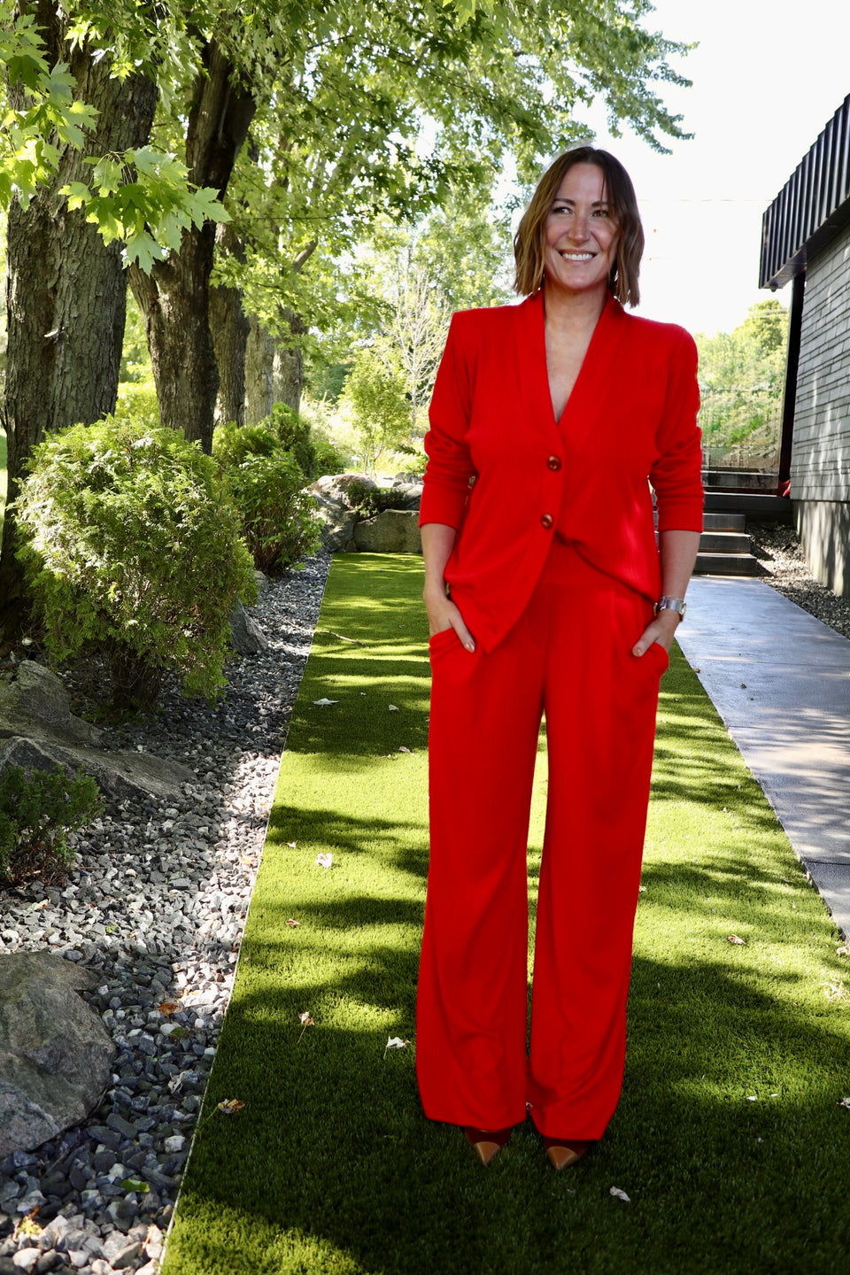 Pantalon Jill rouge