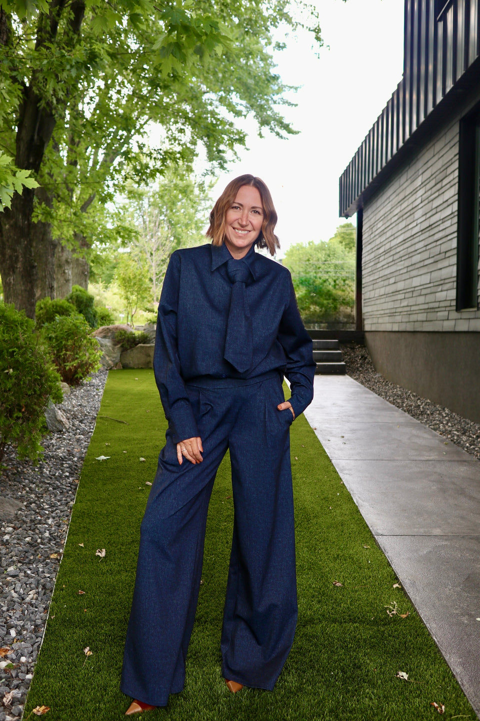 Pantalon Jill effet denim