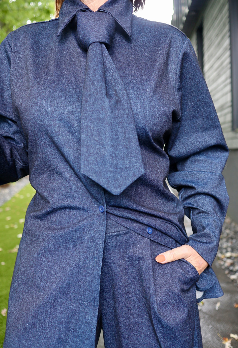 Cravate Tom effet denim