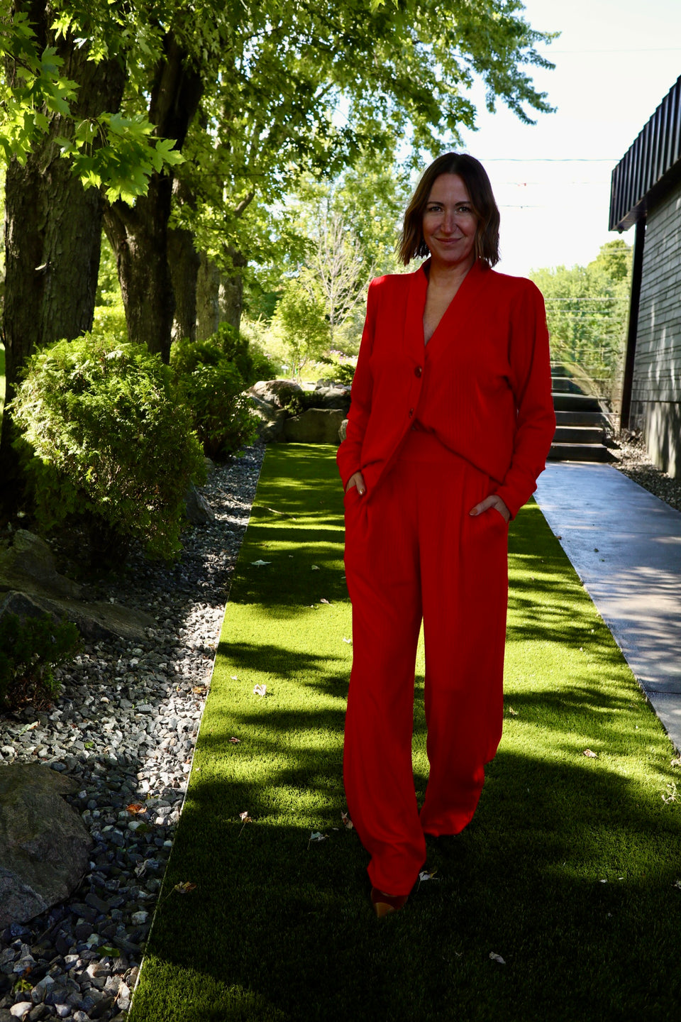 Pantalon Jill rouge