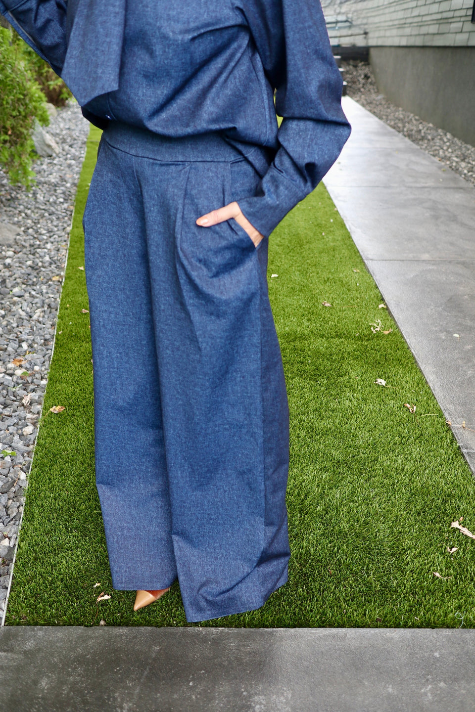 Pantalon Jill effet denim