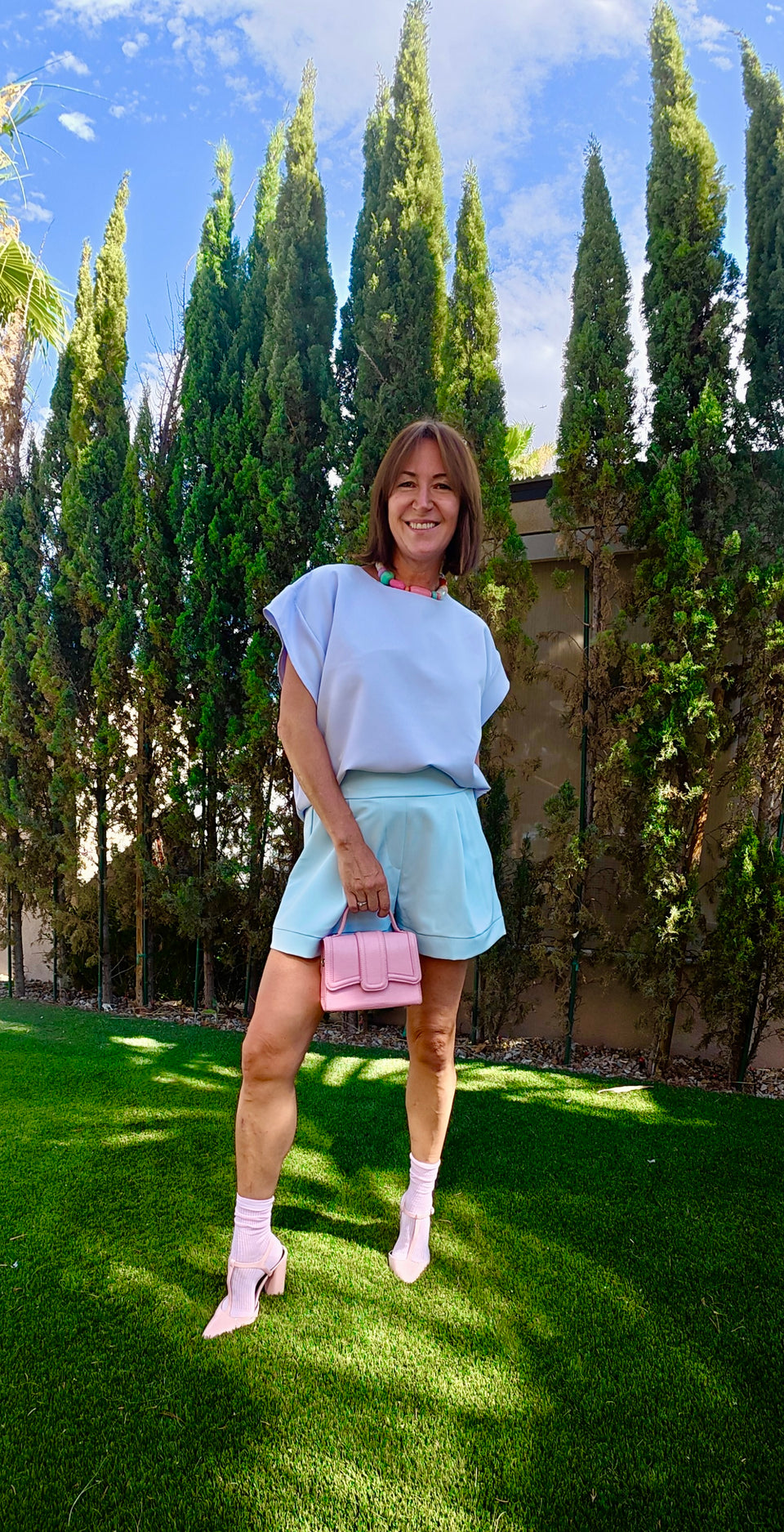 Short bleu turquoise