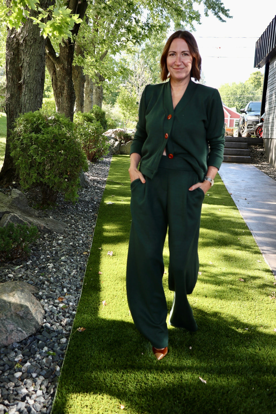 Cardigan Lou vert forêt