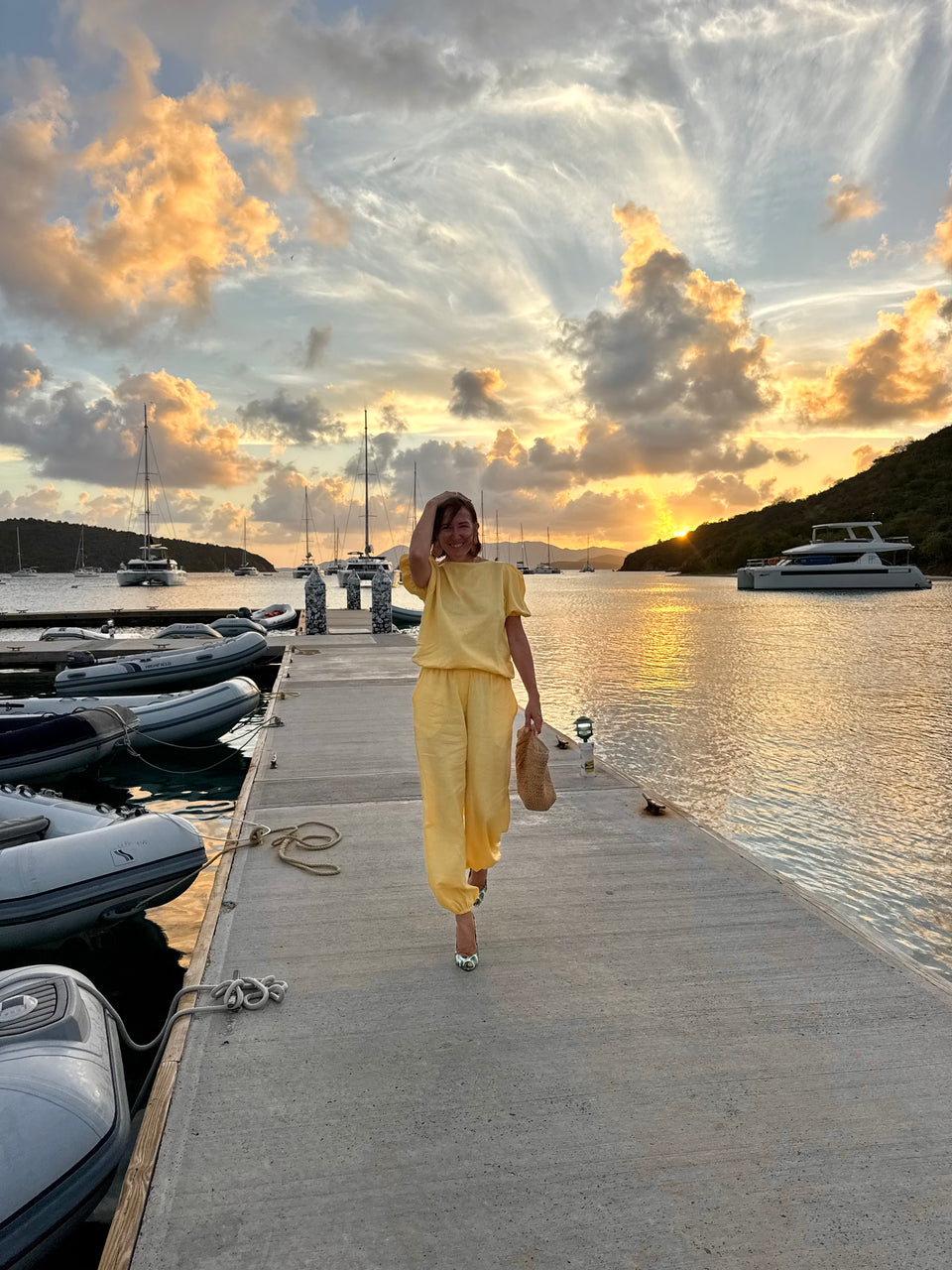 Pantalon ballon jaune