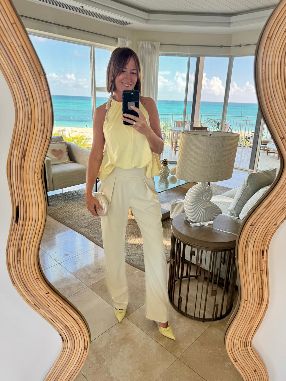 Pantalon garçon crème