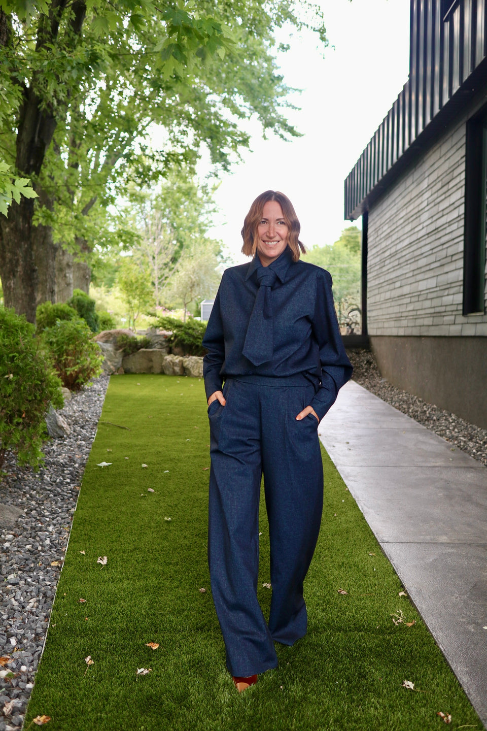 Pantalon Jill effet denim