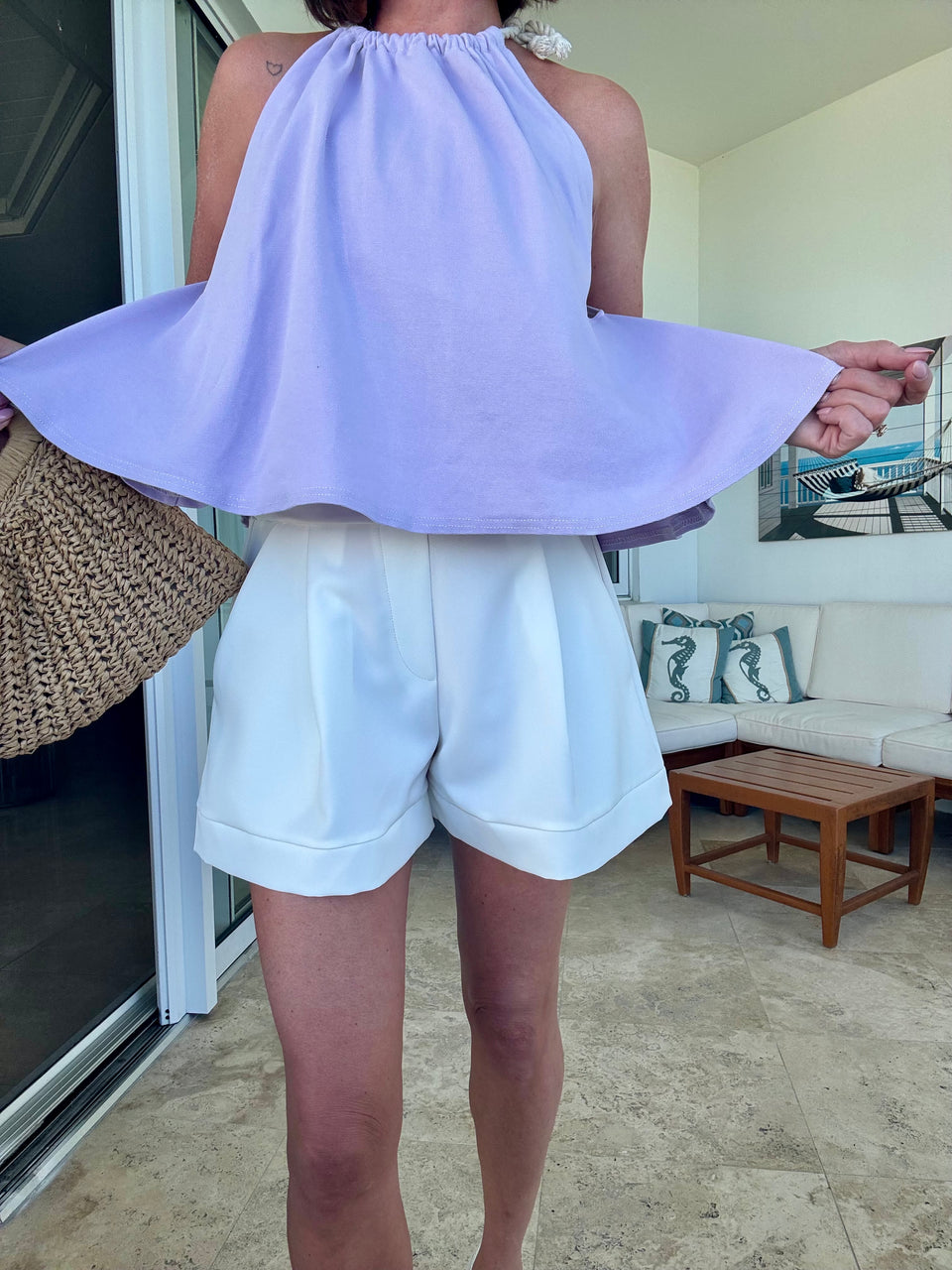 Camisole matelot lilas