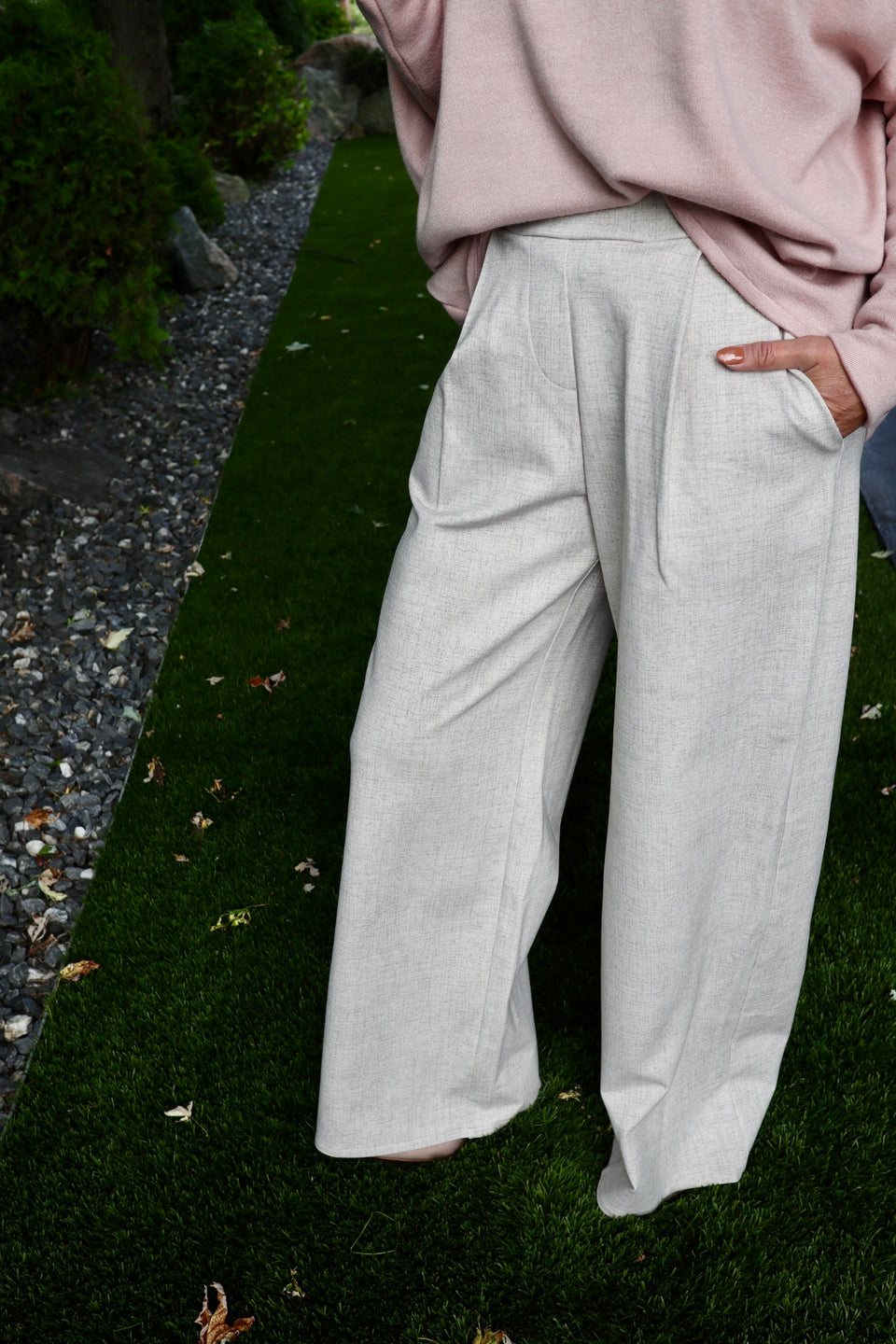 Pantalon Jill blanc moucheté