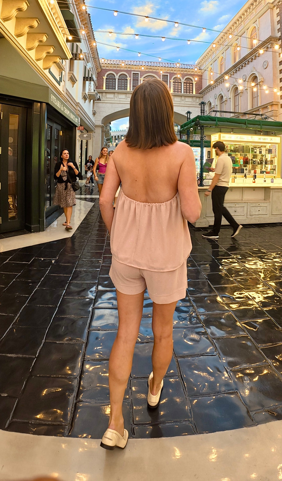 Camisole brillante rose blush