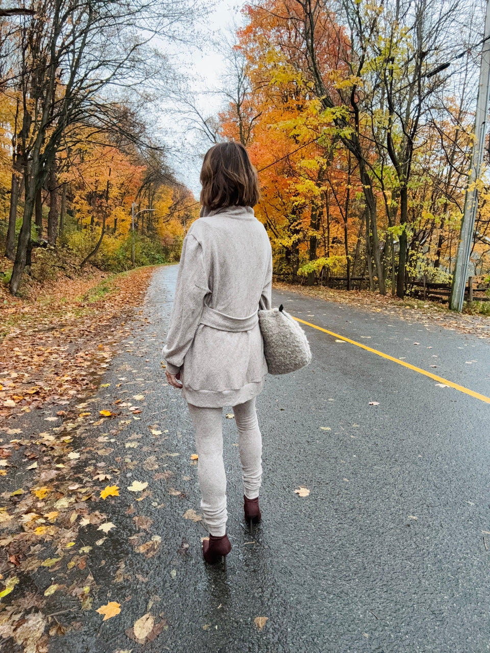 Col roulé tricot beige