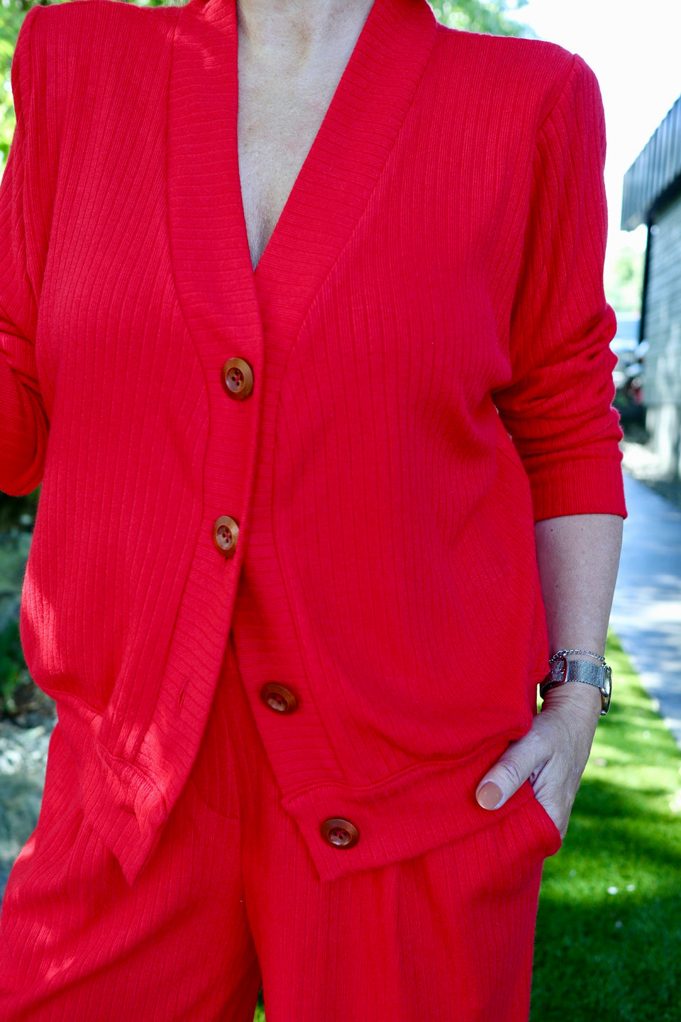 Cardigan Lou rouge