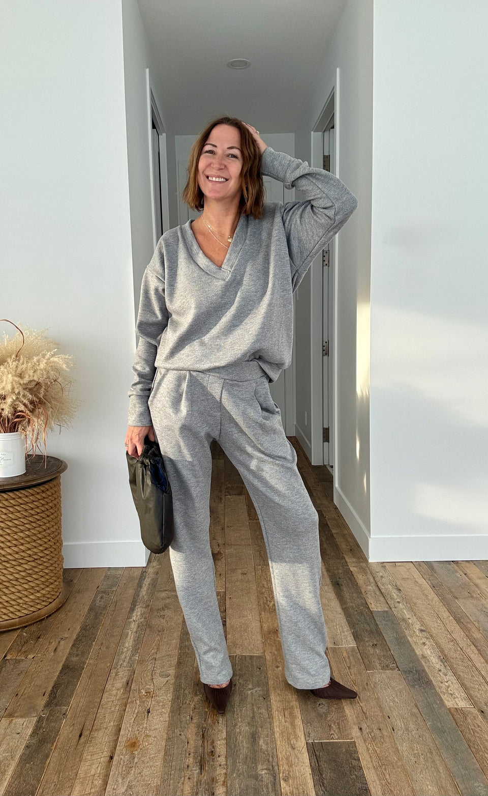 Pantalon gris décontracté