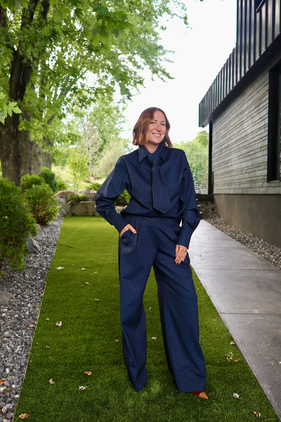 Pantalon Jill effet denim