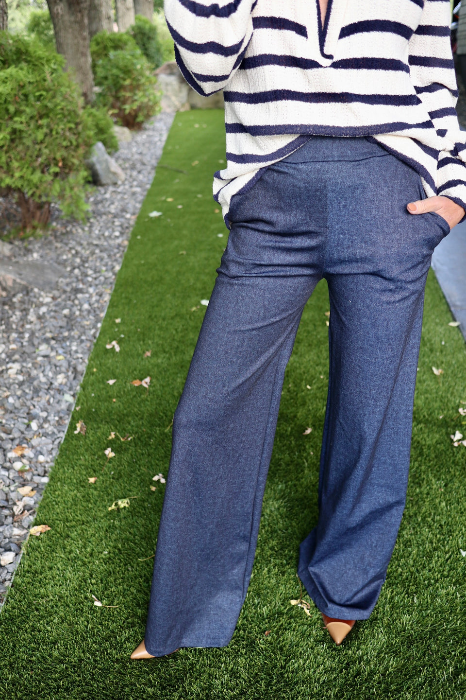 Pantalon Billie effet denim