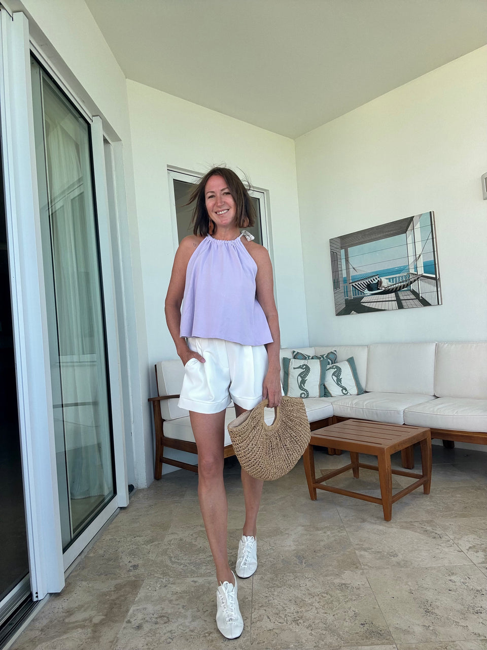 Camisole matelot lilas