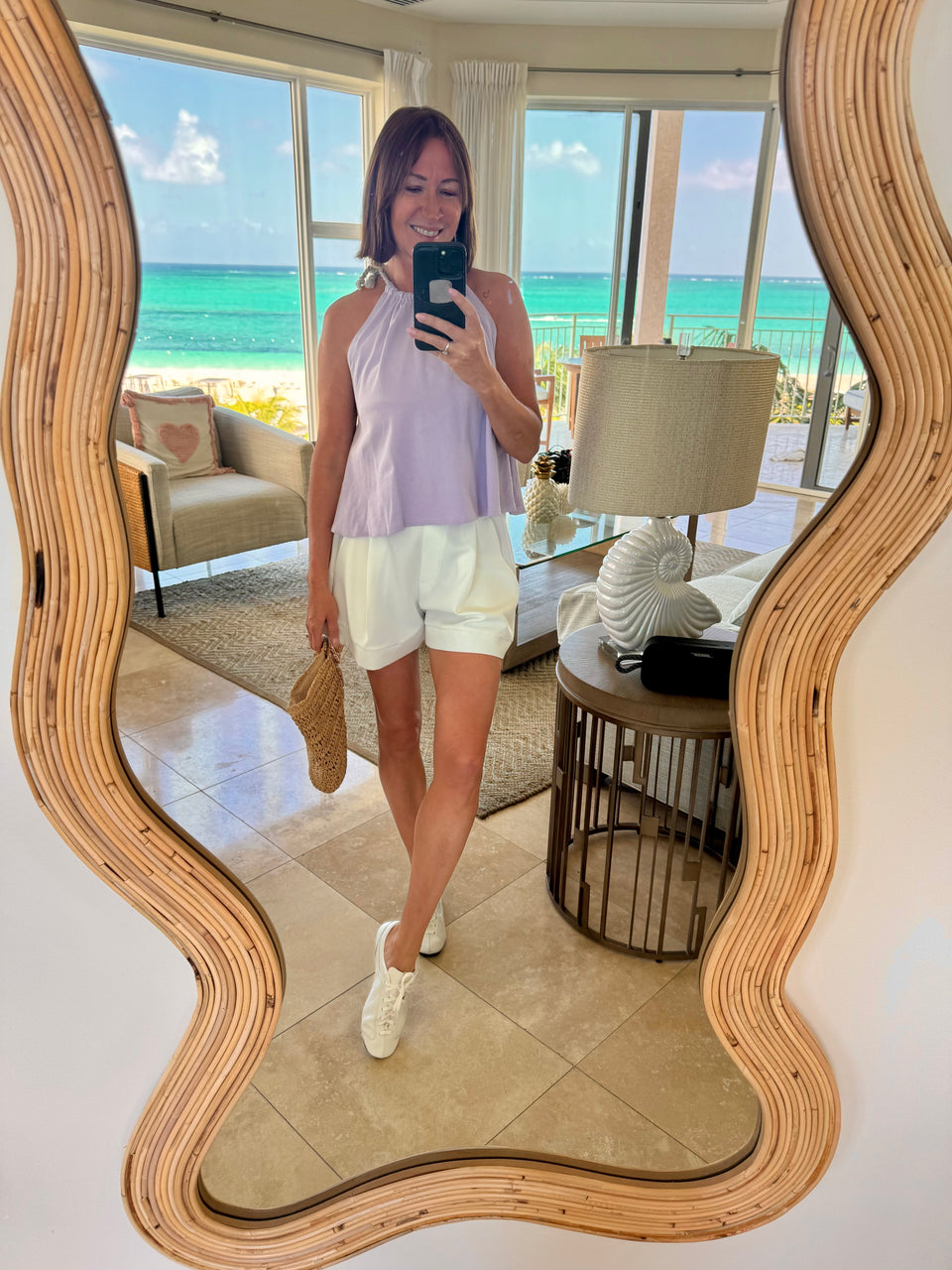 Camisole matelot lilas