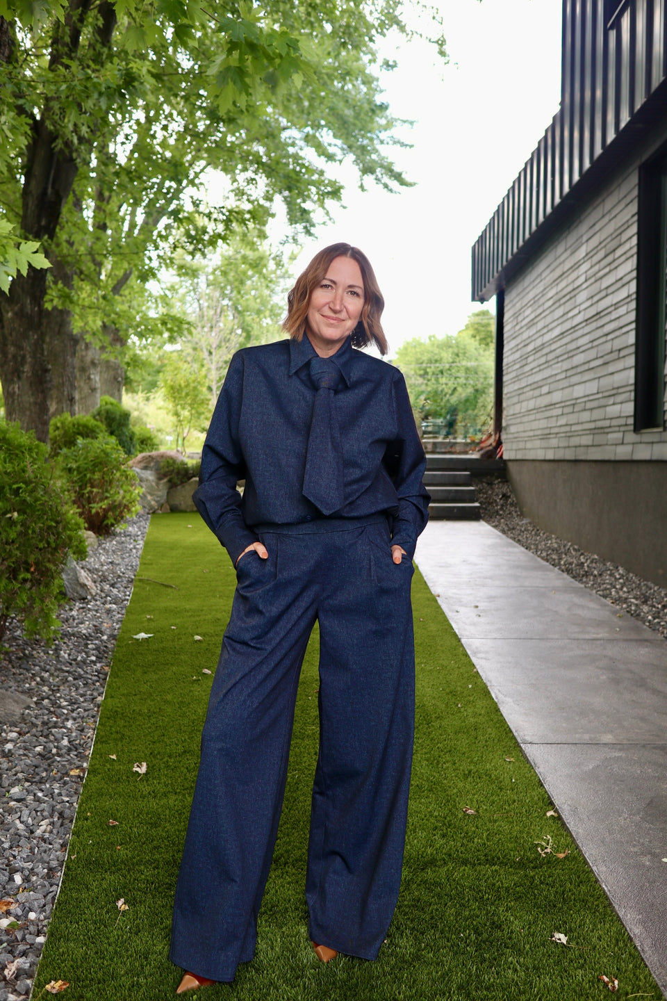 Pantalon Jill effet denim