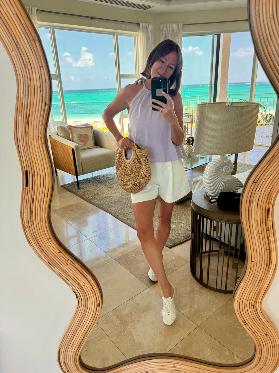 Camisole matelot lilas