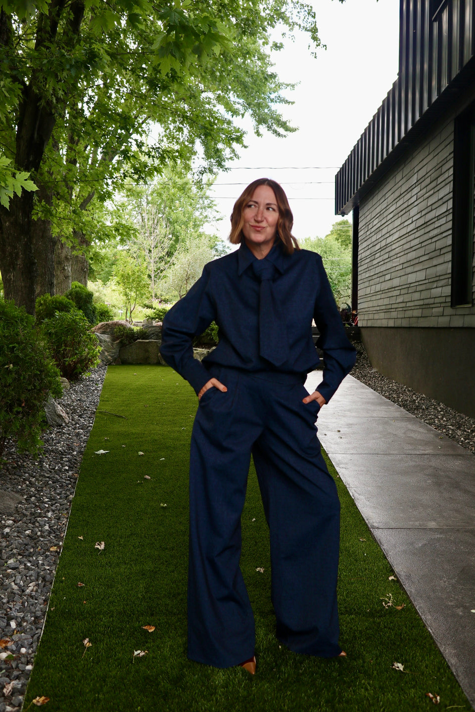 Pantalon Jill effet denim