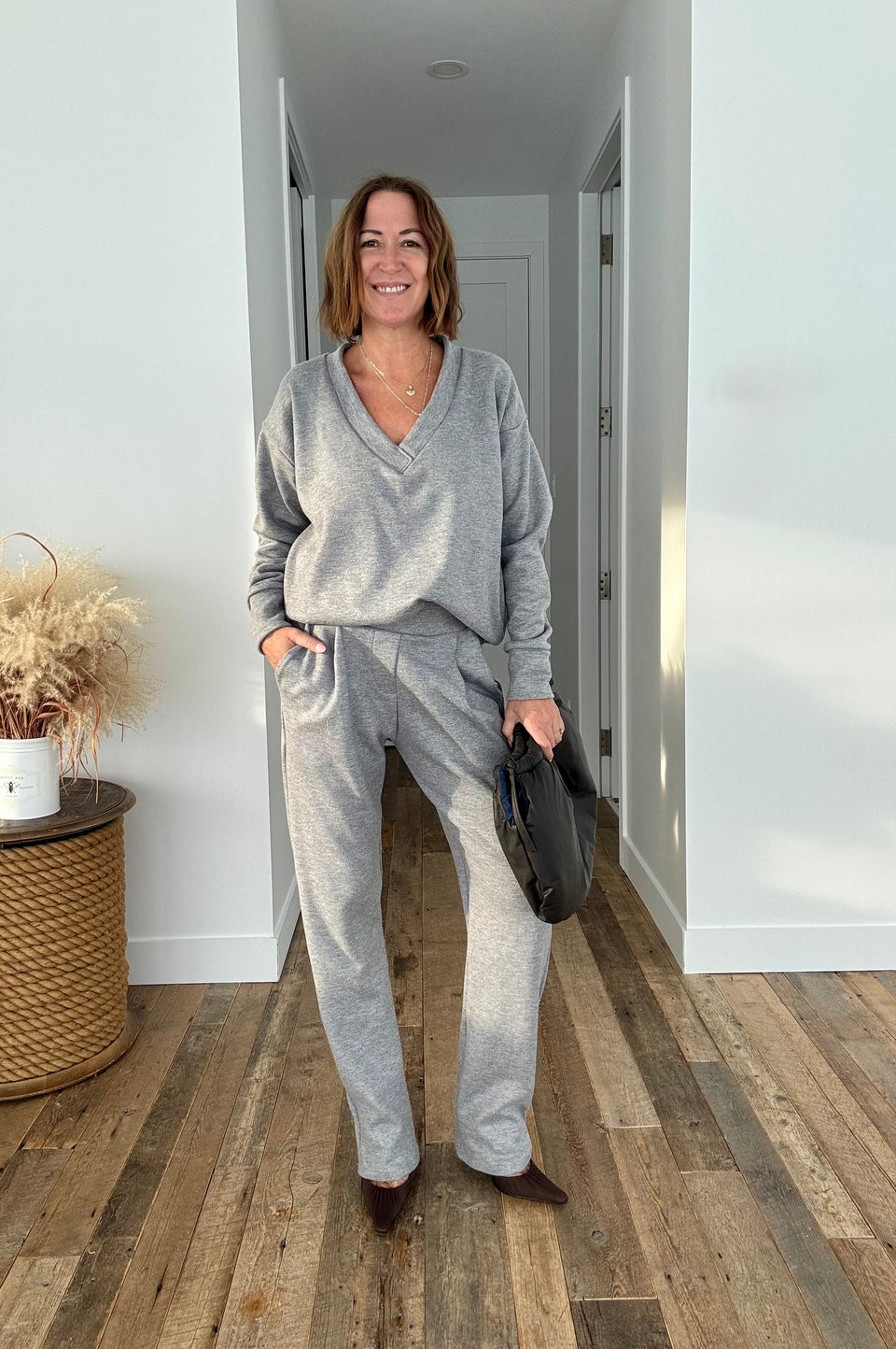 Pantalon gris décontracté