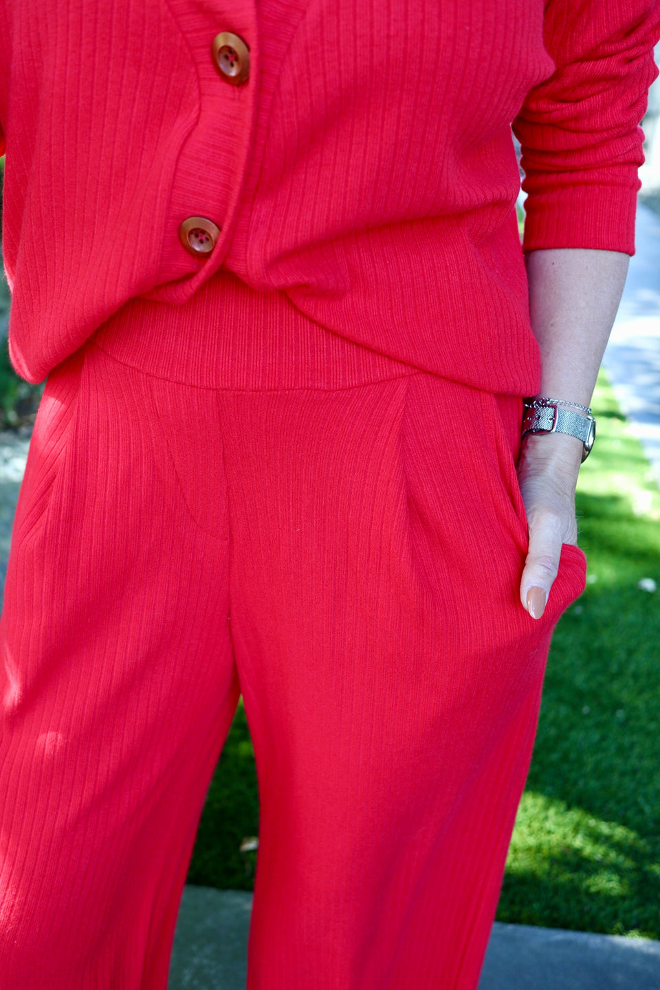 Pantalon Jill rouge