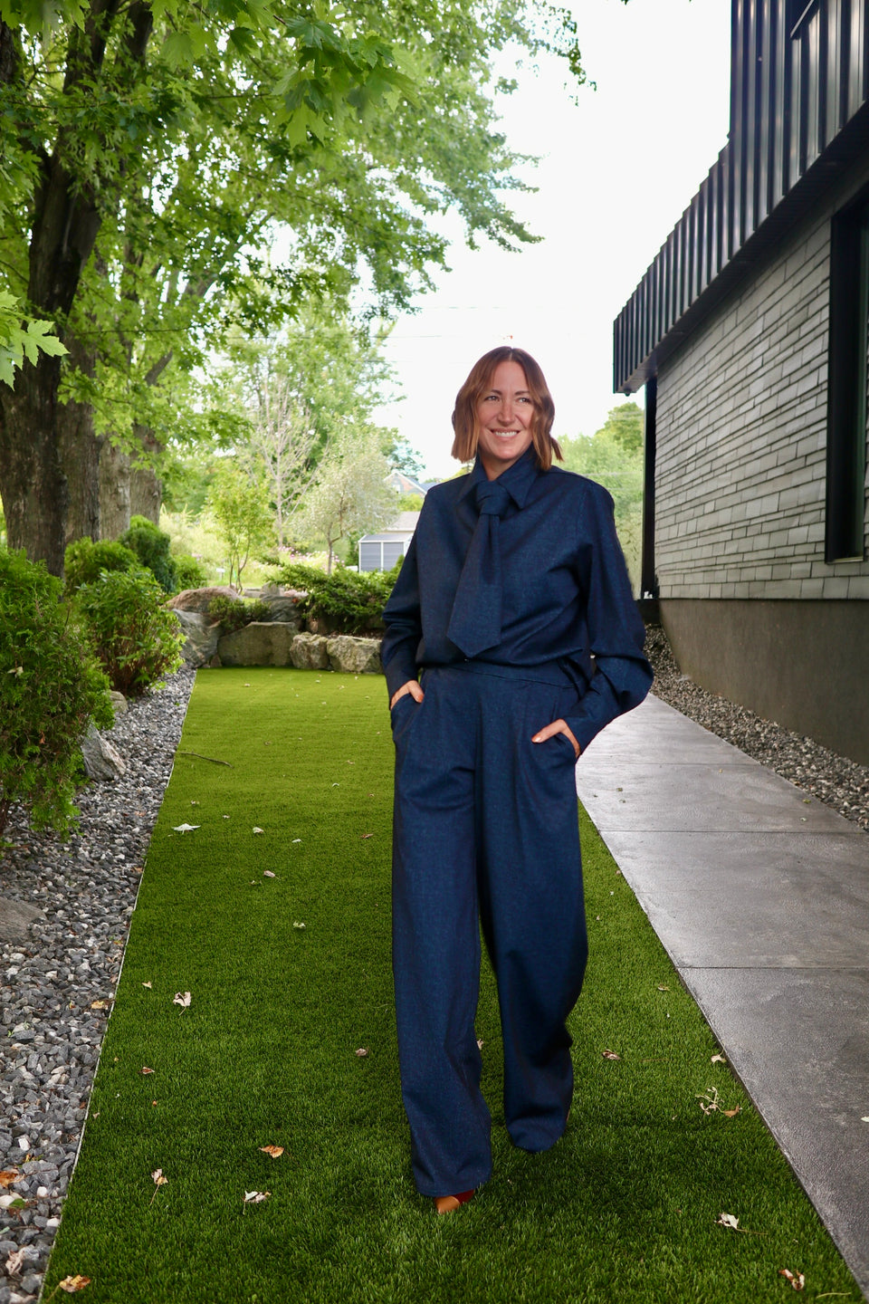 Pantalon Jill effet denim