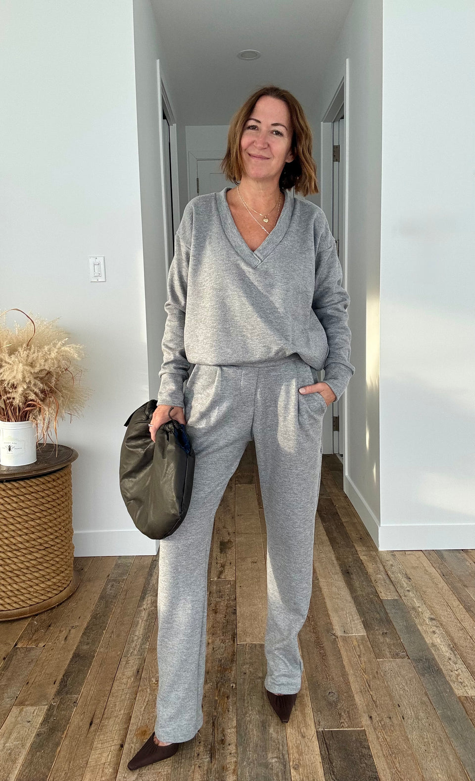 Pantalon gris décontracté