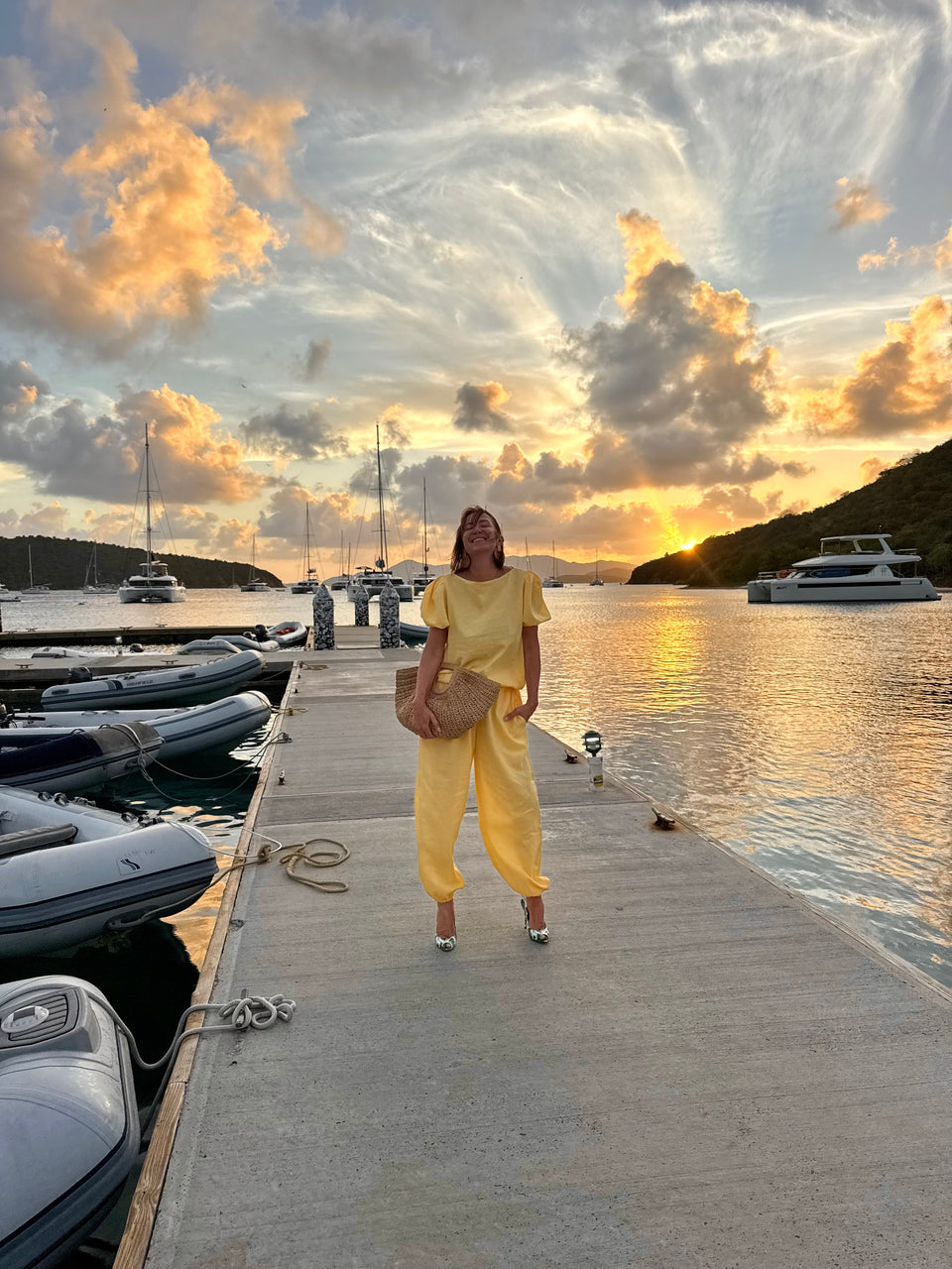 Pantalon ballon jaune