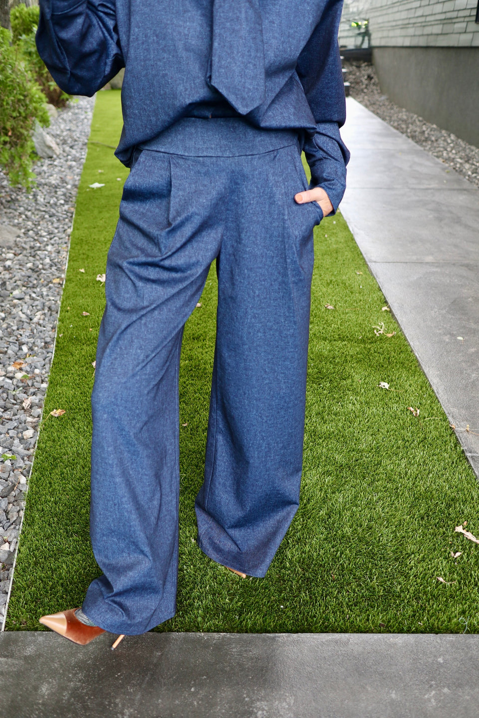 Pantalon Jill effet denim
