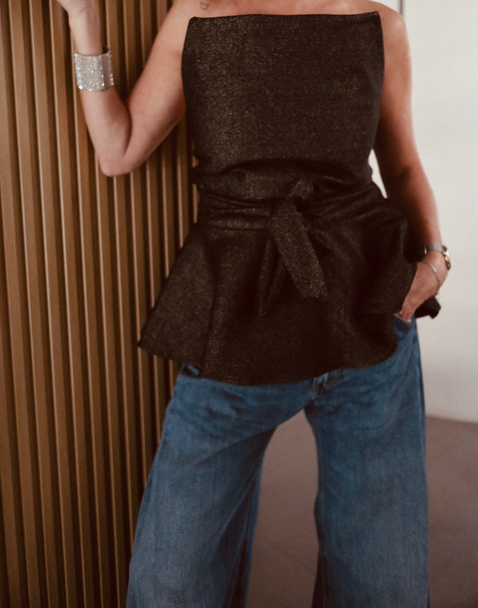 Top tube square doré